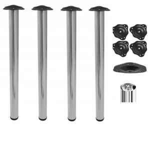 Verstellbare Frühstücksbar Arbeitsplatte Auflage Tisch Küche Bein 820 mm Gebürstet Chrom - Bild 1 von 9