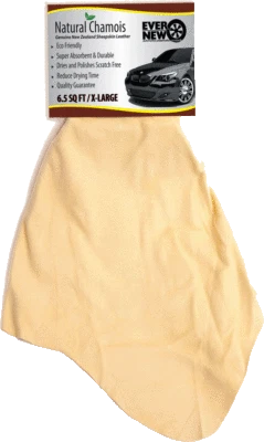 EVER NEW DETAILING NATURAL CHAMOIS Premium New Zealand Sheepskin for CARS, BOATS, RV (Choose Size)