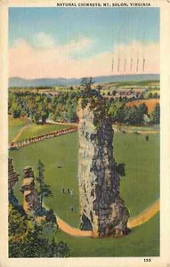 Postkarte Virginia VA Natural Chimneys Mt. Solon Winchester 1940 Cancel - Bild 1 von 2