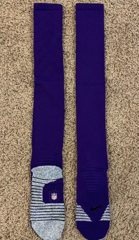 Nike Grip  Vikings or Ravens NFL Team Player Issued Football Game Socks XLT XL Cover
