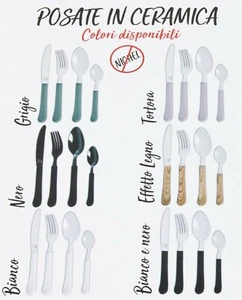 SET POSATERIE 4 PZ IN CERAMICA ANALLERGICHE - Imagen 1 de 19