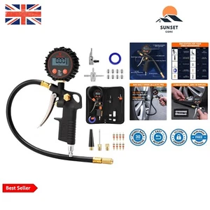 Reliable Digital Tyre Pressure Gauge with Backlit Display & Compressor Connect - Picture 1 of 9