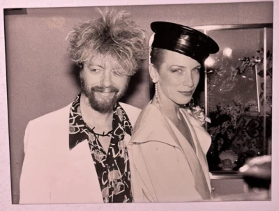 Eurythmics Annie Lennox Photo Dave Stewart Stamped Black And White Promo 1984 - Image 1 of 4