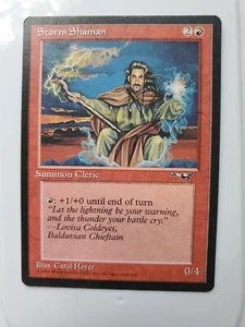 MTG Magic The Gathering Card Storm Shaman Summon Cleric Red Alliances 1996 - Picture 1 of 2