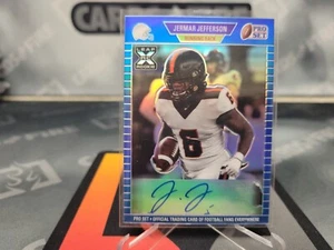 2021 LEAF PRO SET METAL JERMAR JEFFERSON ROOKIE/RC AUTO Blue  #/75 - Picture 1 of 2