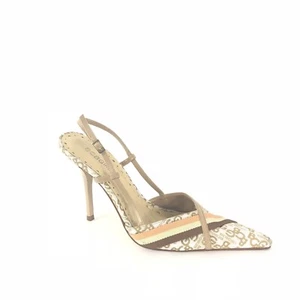 BCBGirls BCBG Logo Pointed Toe Sling Back Heels 7 B - Picture 1 of 9