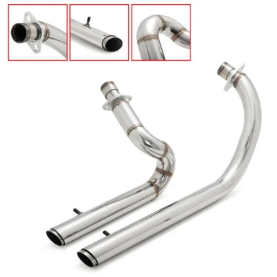 Dual Exhaust Pipe Silencer Polish for Honda Shadow Steed 600 VLX600 VT600C ALL - Image 1 of 4