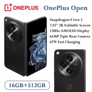 OnePlus Open 5G telefono pieghevole Snapdragon 8 generazione 2 16 GB + 512 GB 64 MP 67 W 2 K 120 Hz - Foto 1 di 14