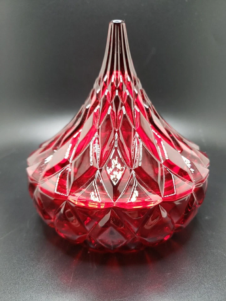 Godinger Red Crystal Hersheys Kiss Candy Dish Cominhkpr94895