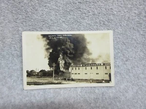 6-23-1924  SECOND TANK EXPLODES by  JAMESTOWN WAREHOUSE Co  Fire RPPC POSTCARD - Picture 1 of 2