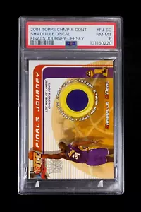 2001 Topps Shaquille o' Neal # Fj-So Finals Viaje Auténtico Camiseta Lakers PSA - Imagen 1 de 17