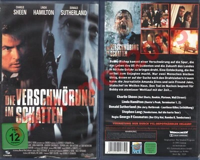 VHS DIE VERSCHWÖRUNG IM SCHATTEN Charlie Sheen Donald Sutherland Großbox VCL - Bild 1 von 4