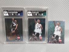 1996 Collector's Edge Rookie Rage 2 Ray Allen 19 Allen Iverson PSA 9 ROOKIE