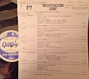 RADIO SHOW: LIVE FROM GILLEY'S THRASHER BROTHERS w/DOUG KERSHAW 8/18/84 LIVE - Picture 1 of 1