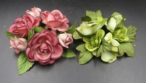 2 x Kerzenring Blütenkranzring Seidenblumen Kunstblumen künstliche Blumen - Bild 1 von 4