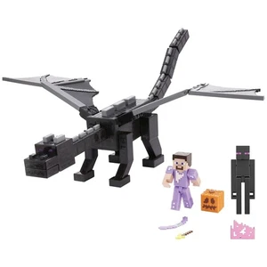 Minecraft Ender Dragon Playset with Steve and Enderman 15th Anniversary - Picture 1 of 7