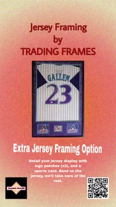 Marco de camiseta personalizado - Exhibición deportiva con 2 parches de logotipo 1 marco de tarjeta coleccionable - Imagen 1 de 7