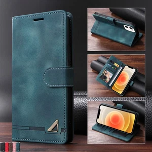 Leather Anti Scratch Card Wallet Case Flip Cover For Realme 10 C11 Find X3 Lite - Photo 1/17