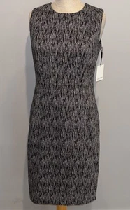 NWT Calvin Klein Women’s Sleeveless Zip Up Career Dress Sz 8 - Picture 1 of 6