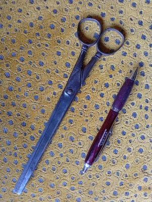 Ancienne Longue Paire de Ciseaux XIX°siècle Fer,Usage à identifier 24cm  ( Outil - Photo 1/4