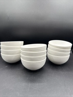 Mikasa SWIRL White Bone China SET OF 12 Fruit, Berry, Dessert Bowls, 4 3/8" - Image 1 of 4