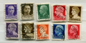 SELLOS POSTALES DEFINITIVOS DE ITALIA 10 postes italianos 1929 #A8 - Imagen 1 de 1