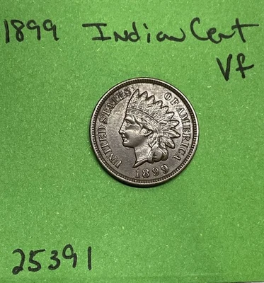 1899 Indian Head Cent / Penny 1c VF Very Fine - Image 1 of 3