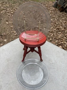 Vintage Feuerkönig Philbe Saphirblau Philbe Glas 2 Tortenplatten - Bild 1 von 9