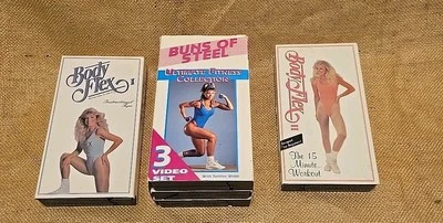 1993 Buns Of Steel & Body Flex 1 & 2 Ultimate Fitness Collection VHS Tape Set - Image 1 of 4