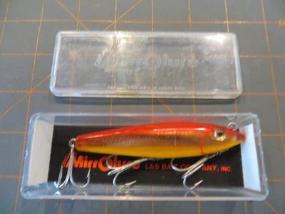 Florida MirrOlure in Box - Red & Yellow Goldflash - 3 1/2 inch - Image 1 of 2