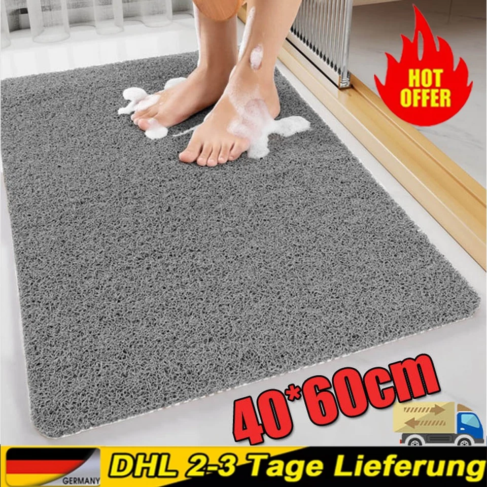 Duschmatte Rutschfest Duscheinlage Badewannenmatte Anti-Schimmel Fußmatte NEU - Bild 1 von 4