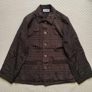 Giacca sartoriale donna Issey Miyake anni 80 90 HAI blouson rugoso taglia M made in Japan - Foto 1 di 19