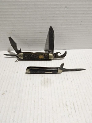 Navaja de Bolsillo Imperial Plegable 2 De Colección Para Piezas Reparación Restauración Foto 1 de 4