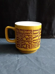 Vintage Dad Pop Father Burnt Orange Black Letters Coffee Tea Mug 8oz. - Picture 1 of 5