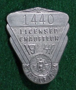 1940 IOWA Chauffeur Badge # 1440 - Picture 1 of 3