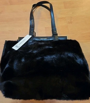 Bolso de hombro Calvin Klein Tina Tote negro de piel sintética nuevo  Foto 1 de 4