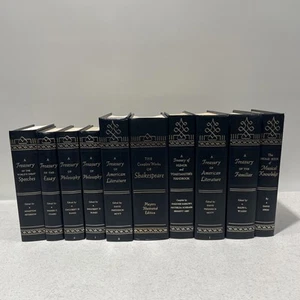 10 Book set "A Treasury of" Literature, Speeches, Shakespeare, Essays, etc. HC - Picture 1 of 8