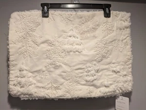 Pottery Barn Anchorage Embroidered 14" x 20" pillow cover. Ivory trees. NWT. - Picture 1 of 14