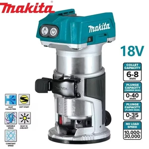 Makita DRT50 Cordless Brushless Trimmer Router Wood Engraver Rechargeable Tool - Picture 1 of 8