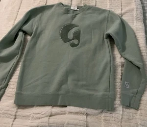 Glossier Boston Crewneck Sweatshirt Isabella Green size Small - Picture 1 of 5