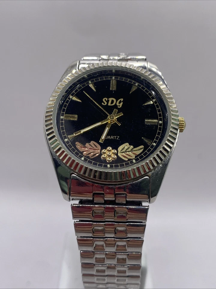 Black Hills Gold Watch "SDG" South Dakota Gold Leaves  Men's Watch New Battery - Image 1 of 4