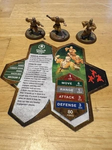 Heroscape Shaolin Monks Wave 3 personaggi e carta del giuramento di Jandar - Foto 1 di 2