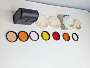 39mm Set 7 Tiffen & Hoya Filters with Cases: Sky, Warm, Orange, Red, UV, Yellow - Picture 1 of 9