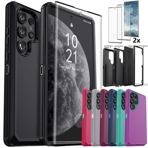 Funda protectora resistente para teléfono Samsung Galaxy S23 Ultra S24+ S25 + vidrio templado - Imagen 1 de 97