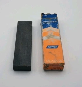 Piedra de banco vintage Norton de afilado medio de 4" x 1" x 1/2" 85480-0 - Imagen 1 de 2