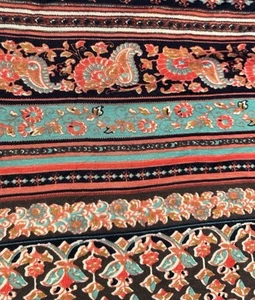 Floral Jersey Knit Fabric Boho Floral Paisley Ethnic Cottage core 3 Yards 60” W - Picture 1 of 7