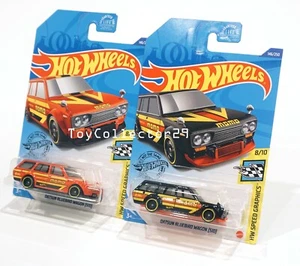 Hot Wheels Datsun Wagon 510 Bluebird & Black Momo Datsun Wagon 510 2PK - Picture 1 of 4