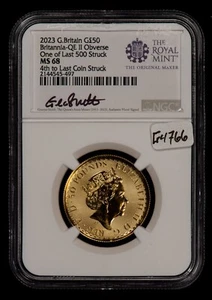 2023 Great Britain 1/2 oz Gold Britannia Queen Elizabeth II - NGC MS 68 - G4766 - Picture 1 of 4