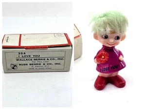1970 RUSS/Wallace BERRIE Gift/Figurine-Orig Box-#304-I Love You-Hong Kong-FLAW - Picture 1 of 21