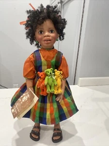 Emet Mold By Donna Rubent 2001 AFRICAN AMERICAN PORCELAIN Doll 14”By ML Zapata - Picture 1 of 16